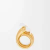Flor-ring i sterlingsilver och emalj Guld/Vit