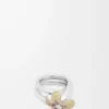 Flor-ring i sterlingsilver och kristaller Gult/Silver Flor-ring i sterlingsilver och kristaller Gult/Silver