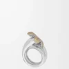 Flor-ring i sterlingsilver och kristaller Gult/Silver Flor-ring i sterlingsilver och kristaller Gult/Silver