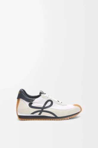 Flow Runner i nylon och mocka Blå antracit/vit