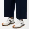 Flow Runner i nylon och mocka Blå antracit/vit