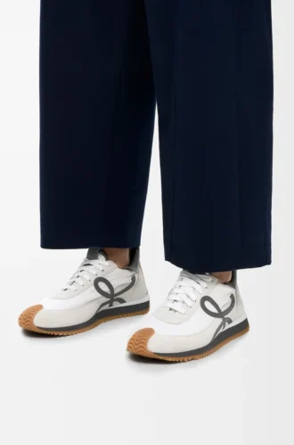 Flow Runner i nylon och mocka Blå antracit/vit