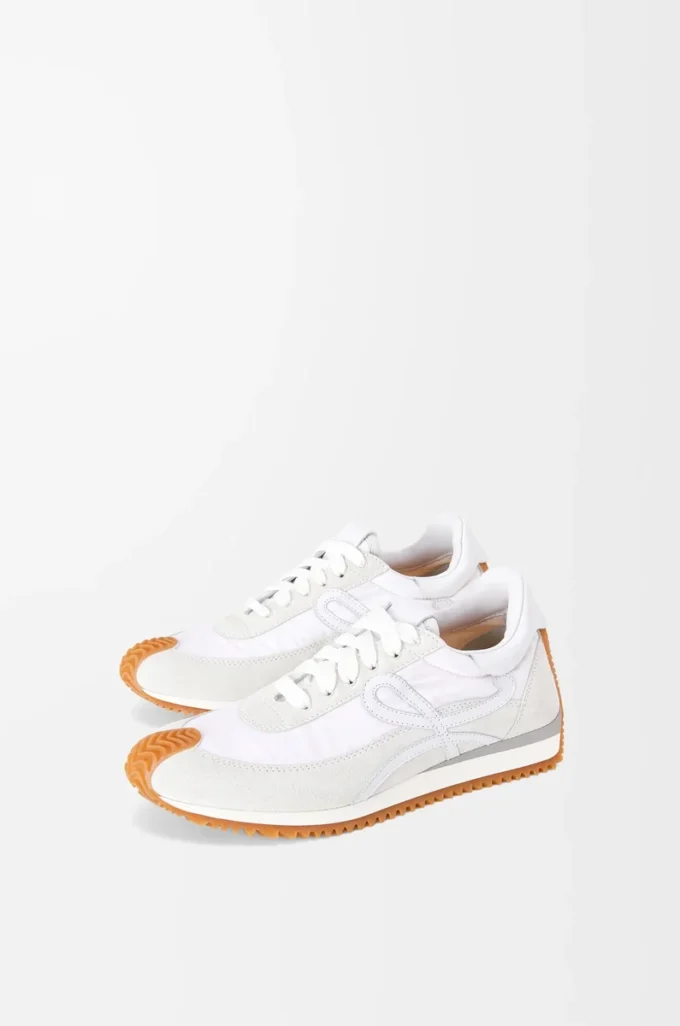 Flow Runner i nylon och mocka Vit Flow Runner i nylon och mocka Vit