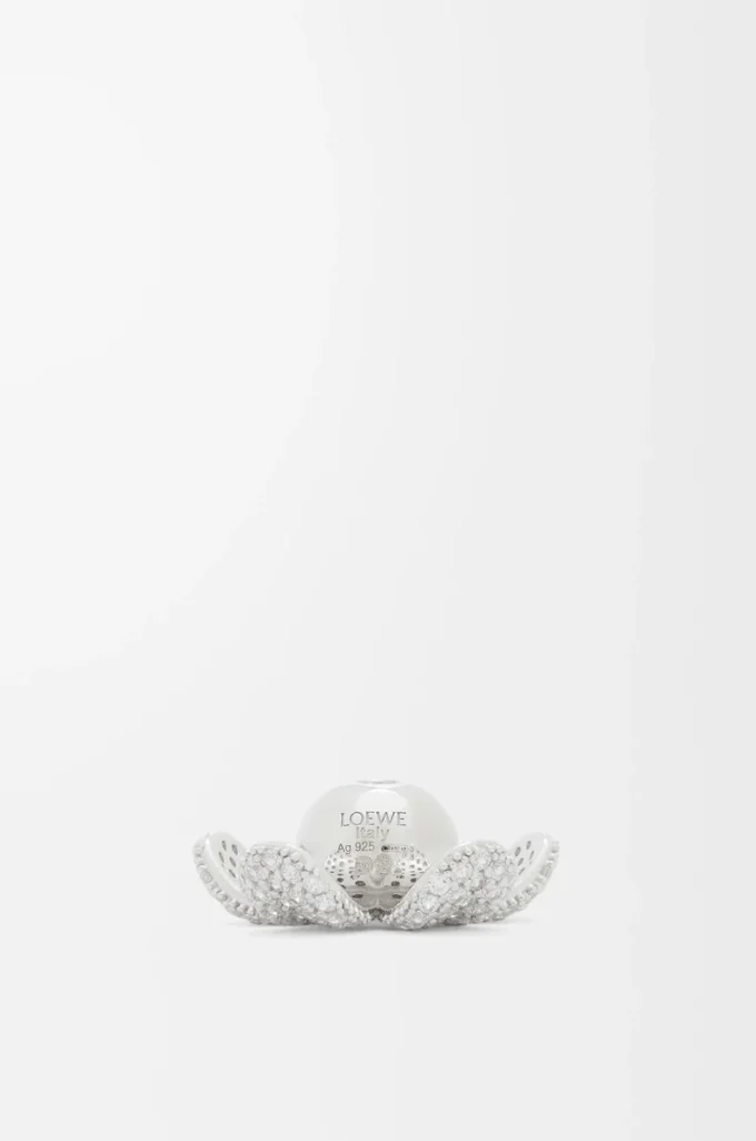 Flower Hat-hänge i sterlingsilver och kristaller Silver/Vit