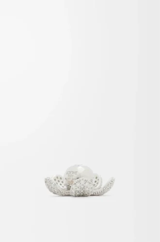 Flower Hat-hänge i sterlingsilver och kristaller Silver/Vit