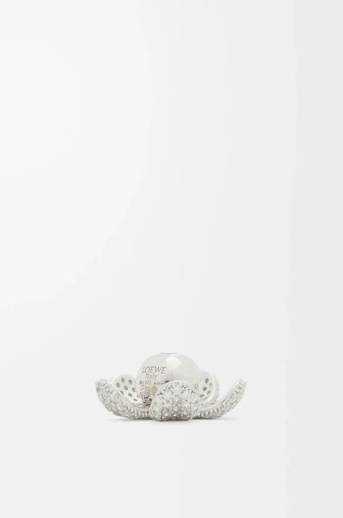 Flower Hat-hänge i sterlingsilver och kristaller Silver/Vit