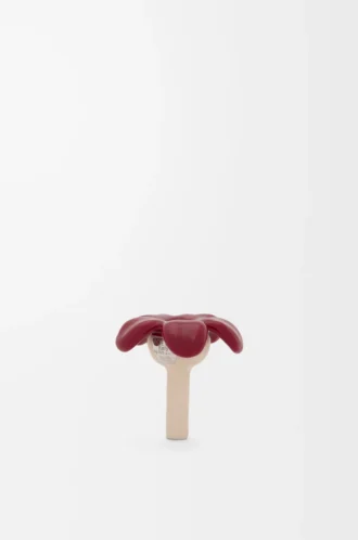 Flower Seat-hänge i sterlingsilver Silver/Burgundy