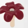 Flower Seat-hänge i sterlingsilver Silver/Burgundy