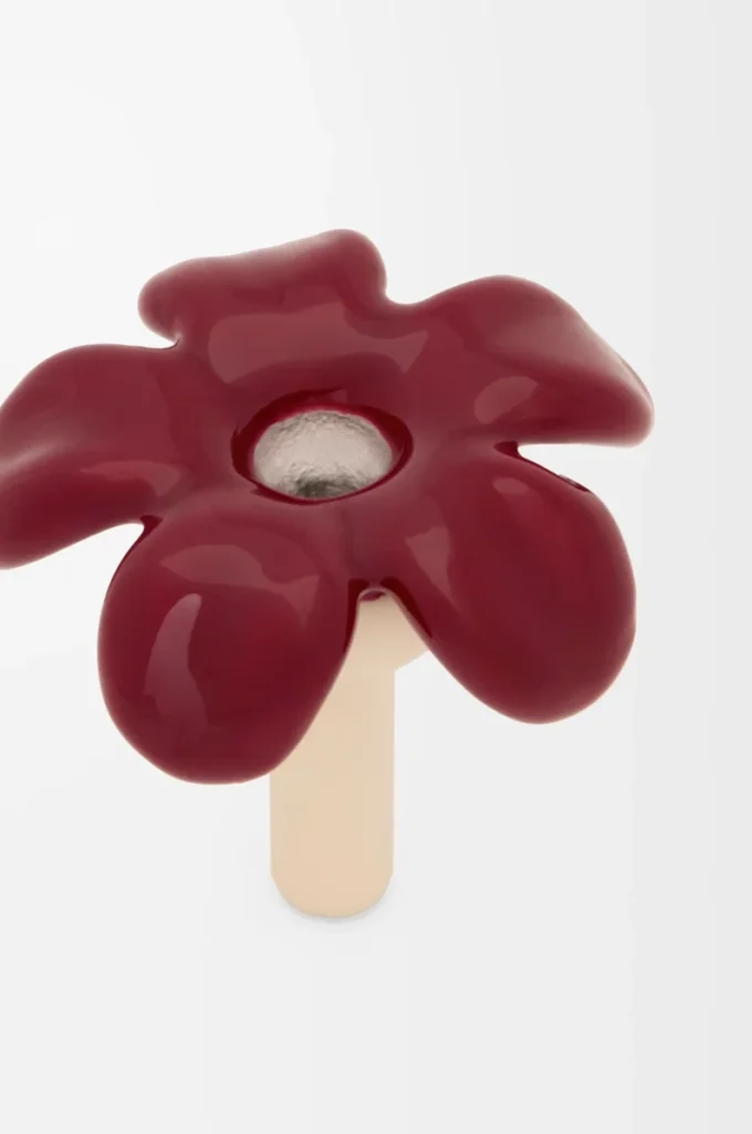 Flower Seat-hänge i sterlingsilver Silver/Burgundy