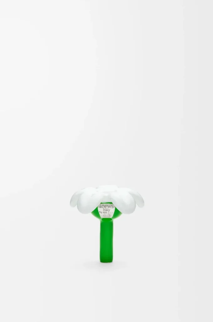 Flower Seat-hänge i sterlingsilver Silver/Vit