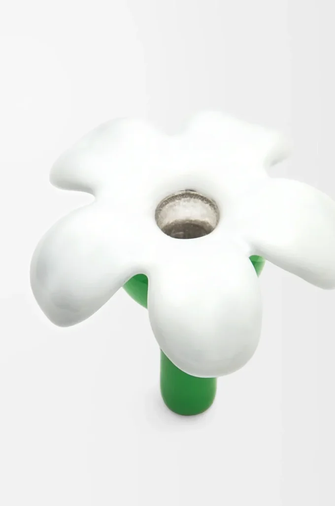 Flower Seat-hänge i sterlingsilver Silver/Vit