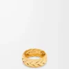 Flätad ring i sterlingsilver Guld Flätad ring i sterlingsilver Guld