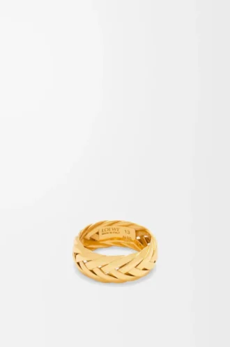 Flätad ring i sterlingsilver Guld