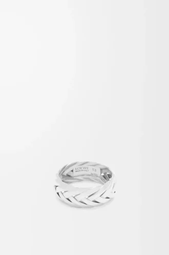 Flätad ring i sterlingsilver Silver