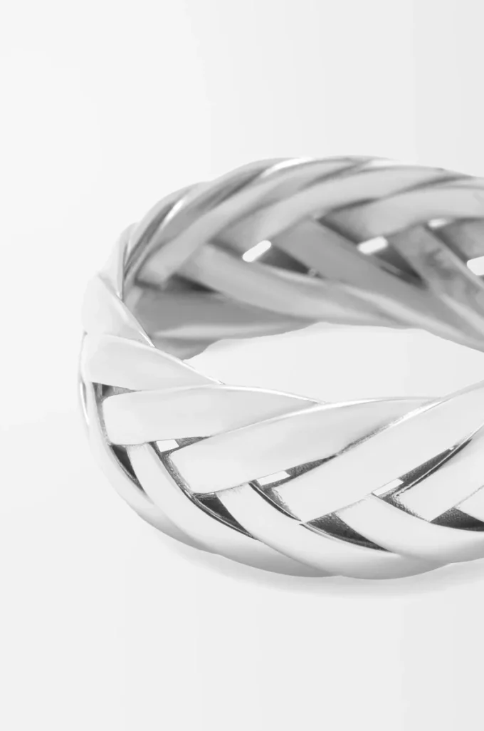 Flätad ring i sterlingsilver Silver Flätad ring i sterlingsilver Silver