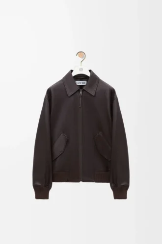 Flygarjacka i hjortskinn Oxblood