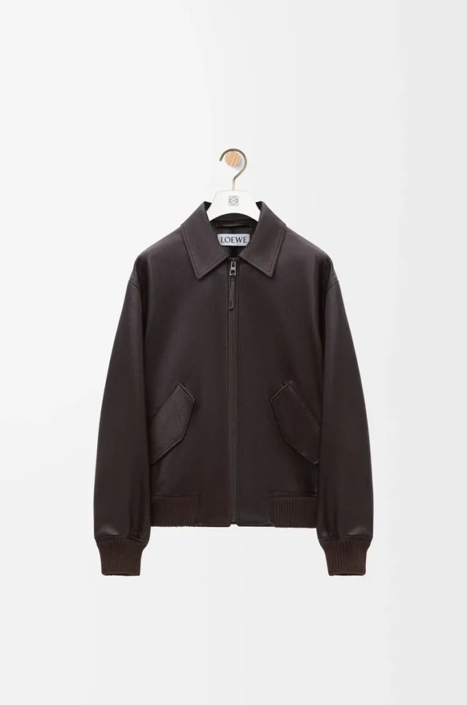 Flygarjacka i hjortskinn Oxblood