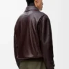 Flygarjacka i hjortskinn Oxblood