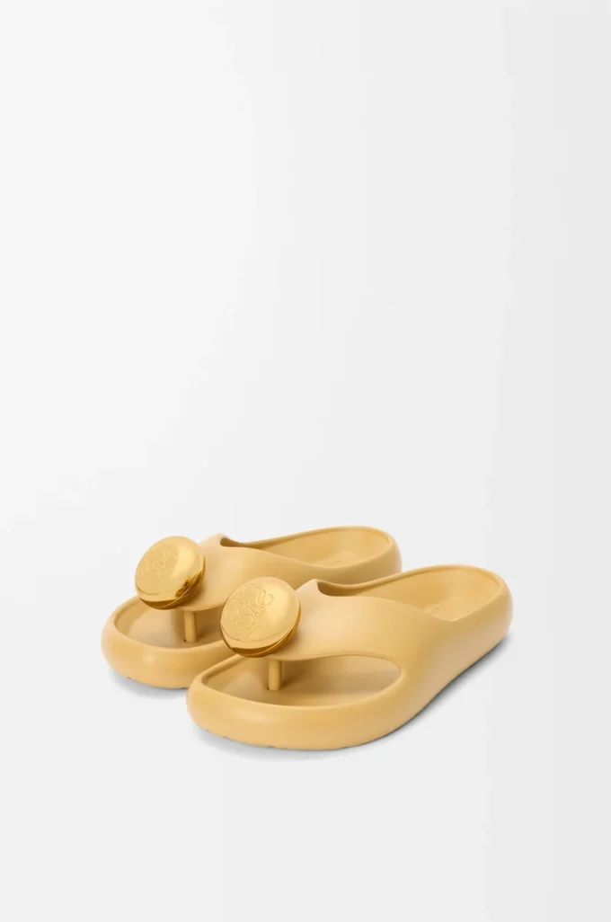 Foam Pebble sandal Medium Concealer/Gold