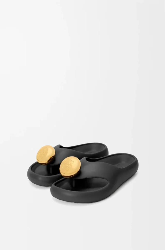 Foam Pebble sandal Svart/Guld