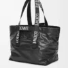 Fold Shopper i papperkalvskinn Svart Fold Shopper i papperkalvskinn Svart