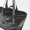 Fold Shopper i papperkalvskinn Svart Fold Shopper i papperkalvskinn Svart