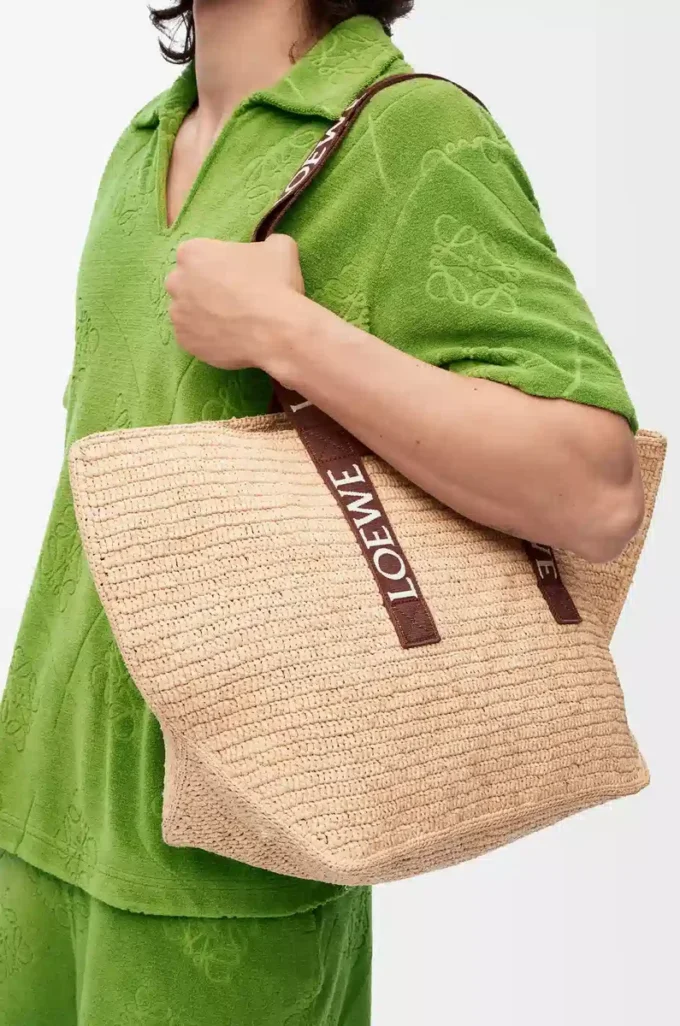 Fold Shopper i raffia Natur/Tan