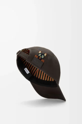 Futurist Cat-keps i bomull, brun/svart