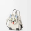 Futurist Cat kompakt Hammock-väska i klassiskt kalvskinn Soft White