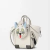 Futurist Cat kompakt Hammock-väska i klassiskt kalvskinn Soft White