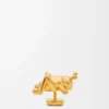 Grasshoppa-brosch i mässing Guld
