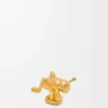 Grasshoppa-brosch i mässing Guld