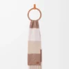 Halsduk i alpacka- och ullblandning Mocha/Beige Halsduk i alpacka- och ullblandning Mocha/Beige