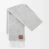 Halsduk i mohair och ull Ljusgrå Halsduk i mohair och ull Ljusgrå