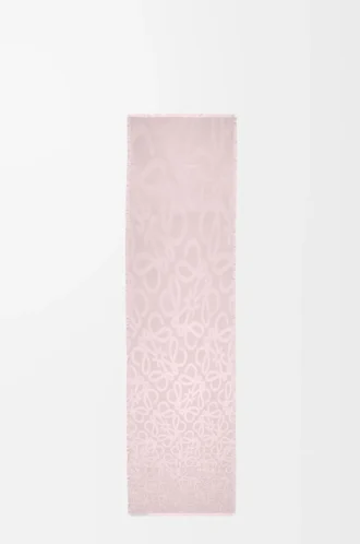 Halsduk i silke och ull Icy Pink