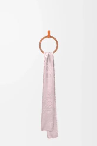 Halsduk i silke och ull Icy Pink