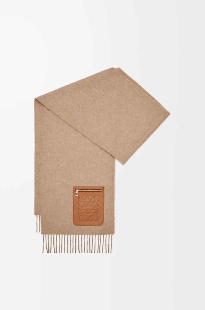 Halsduk i ull och kashmir Beige Halsduk i ull och kashmir Beige