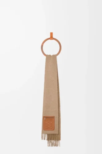 Halsduk i ull och kashmir Beige