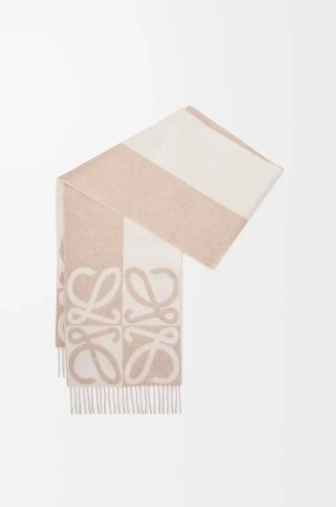Halsduk i ull och kashmir Beige/Ecru Halsduk i ull och kashmir Beige/Ecru