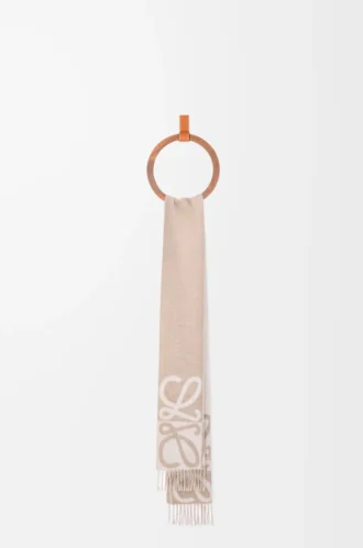 Halsduk i ull och kashmir Beige/Ecru