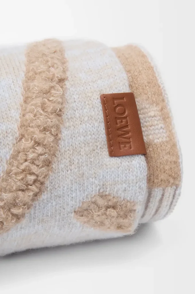Halsduk i ull och kashmir Beige Melange