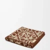 Handduk i bomull, brun/beige Handduk i bomull, brun/beige