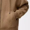 Huvtröja med dragkedja i bomull Beige/Blå