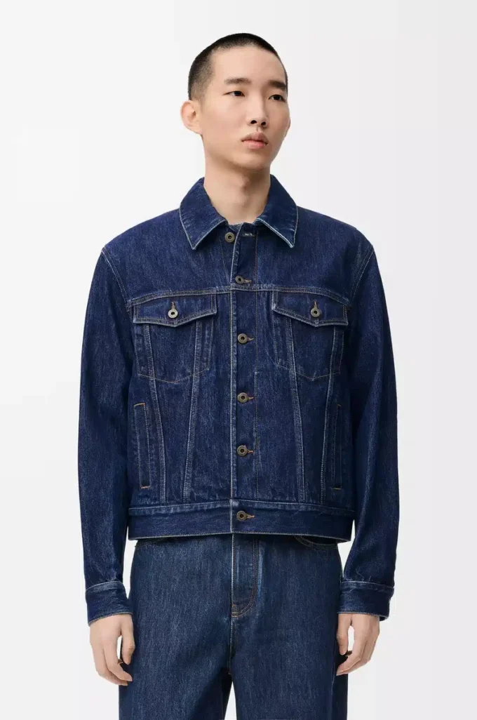 Hybridjacka i denim och nappakalvskinn Raw Denim Hybridjacka i denim och nappakalvskinn Raw Denim