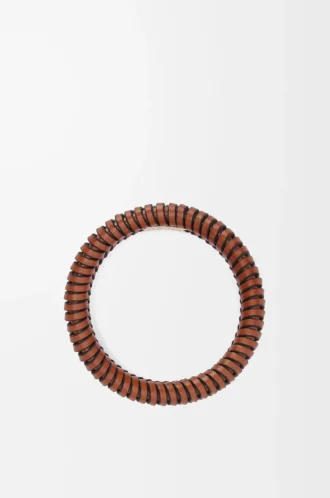 Interlock-armband i klassiskt kalvskinn Tan