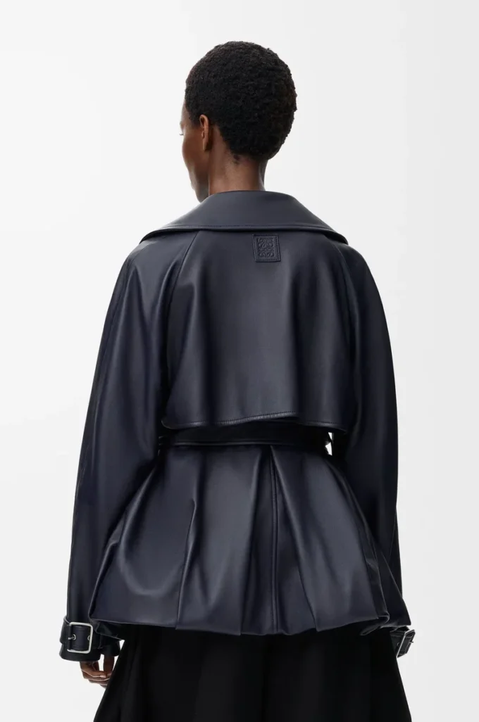 Jacka i nappa-lammskinn Marinblå Jacka i nappa-lammskinn Marinblå