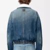 Jacka med dragkedja i denimblått Jacka med dragkedja i denimblått