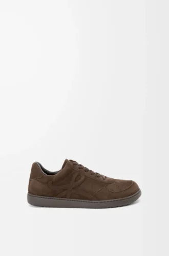 Jambo-sneakers i kalvskinnsmocka, mörkbruna