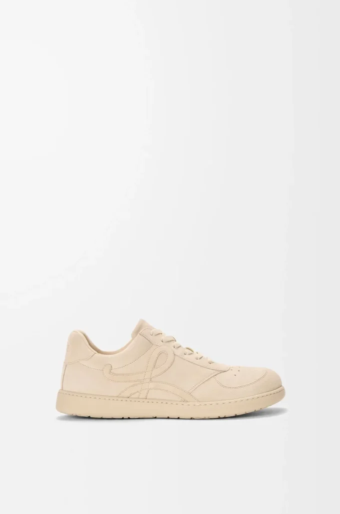 Jambo-sneakers i mocka av kalvskinn Oat Milk Jambo-sneakers i mocka av kalvskinn Oat Milk