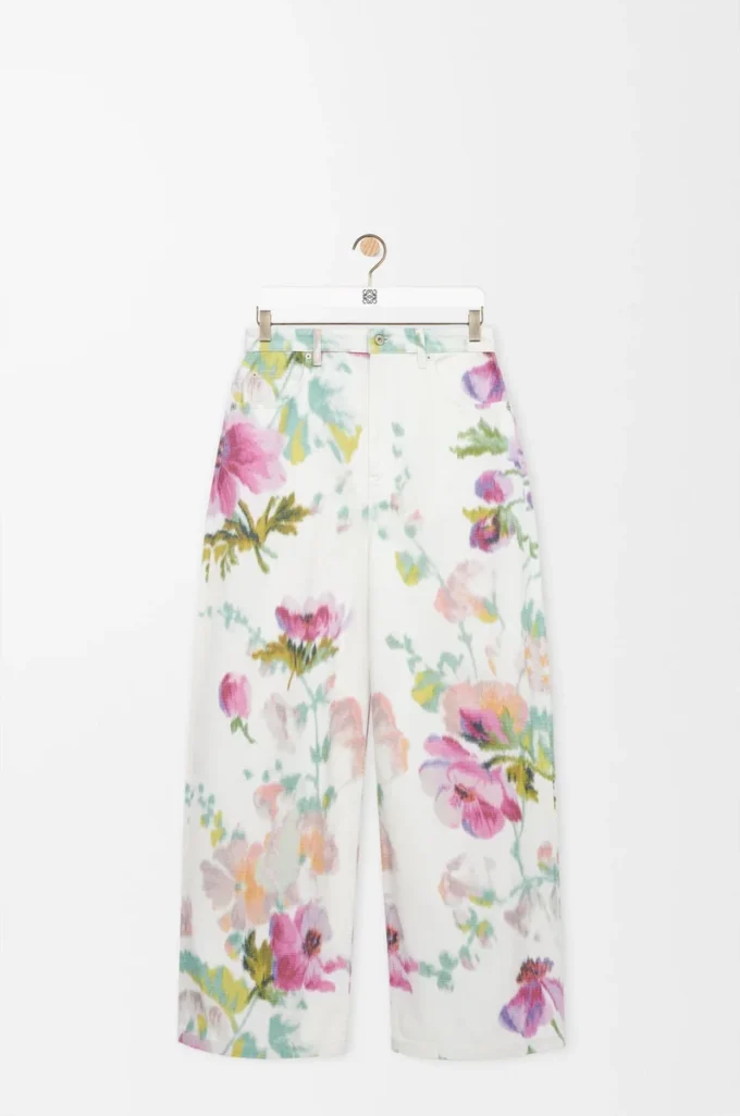 Jeans i denim Vit/Rosa